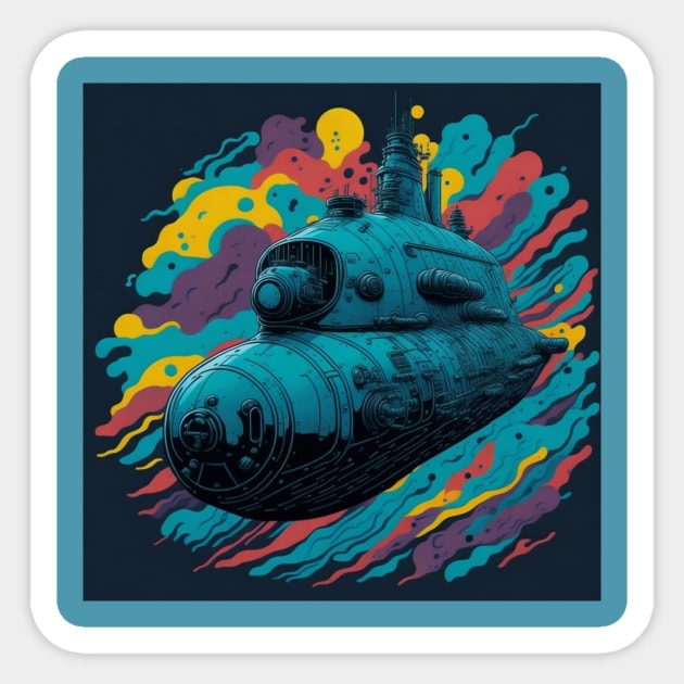 Titan submersible Sticker by Mughzilla